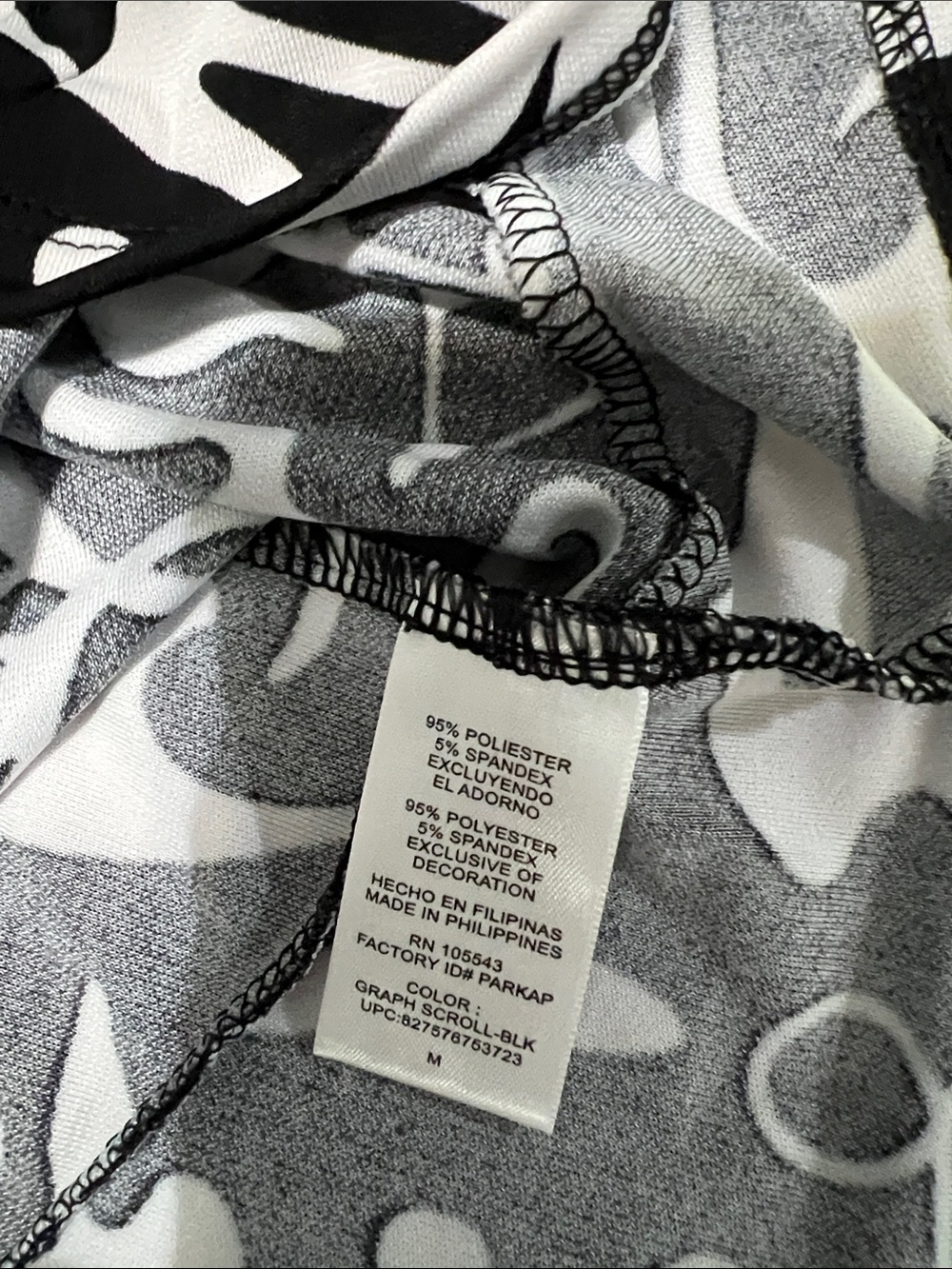 Black & White Graphic Print Women's Blouse - Classic Contrast - Picture 3 of 9